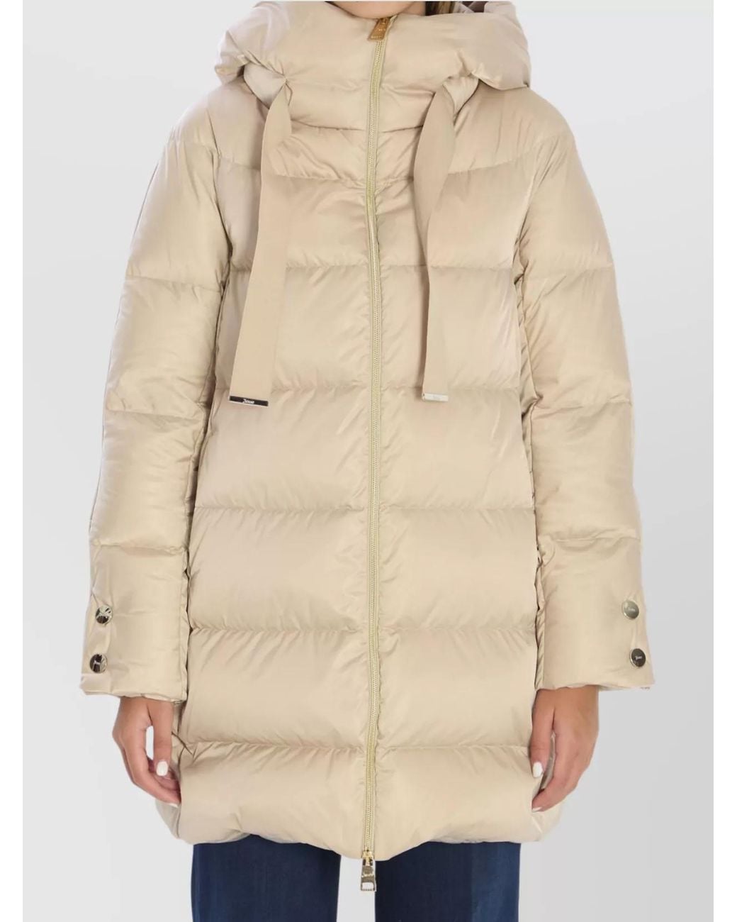 Herno Natural Down Quilted Hooded Puffer Jacket