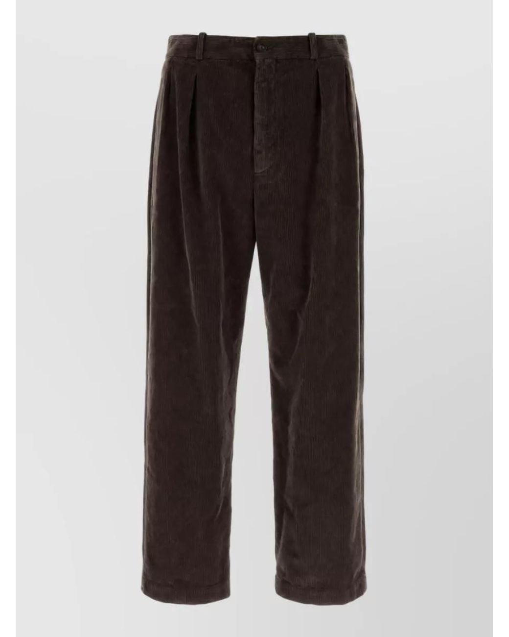 The Row Black Cotton Wide-Leg Trousers for men