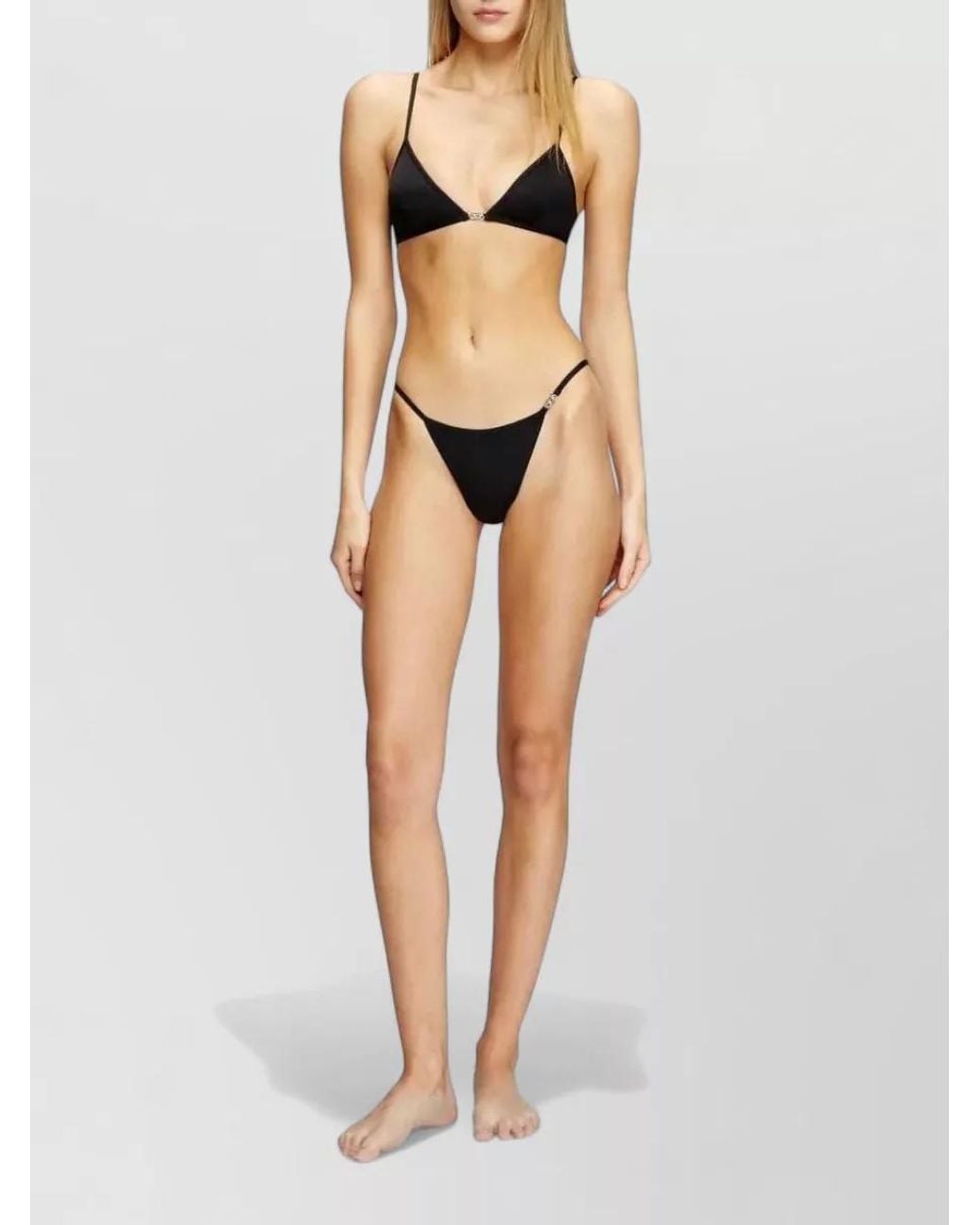 DIESEL Black Low-Rise Bikini Bottoms