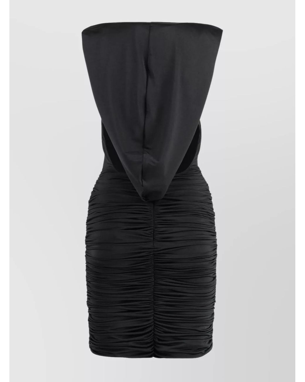 GIUSEPPE DI MORABITO Black Draped Hooded Dress