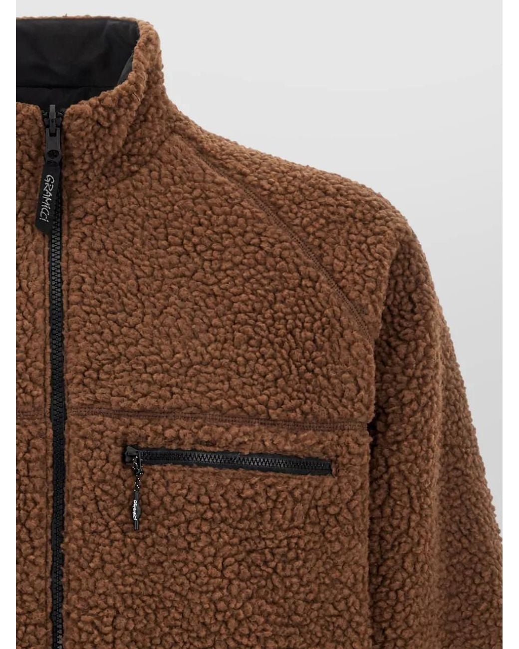 Gramicci Brown Reversible Sherpa Padded Coat for men