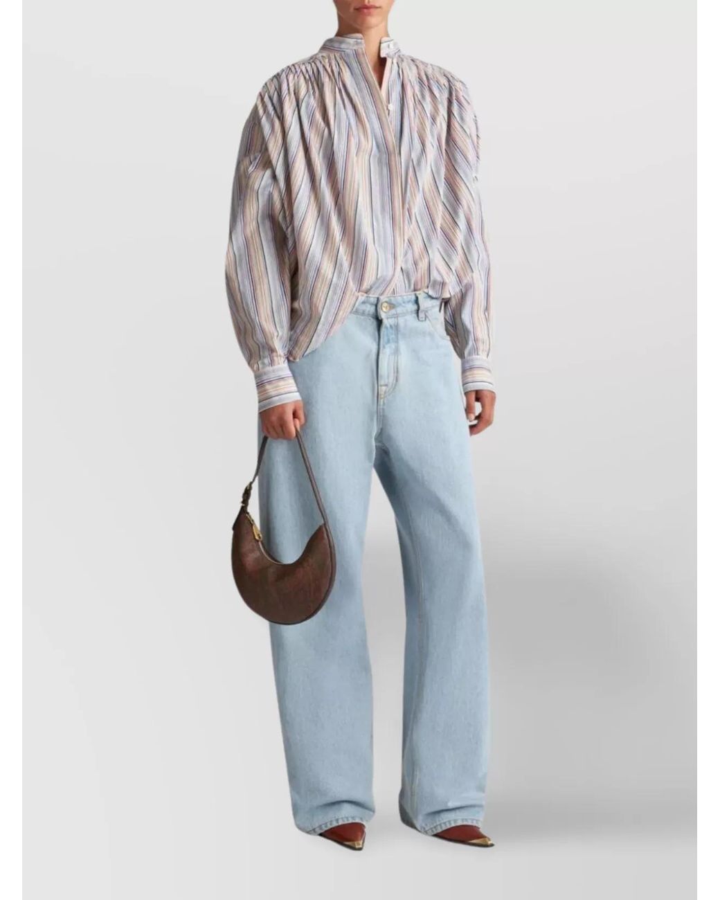 Etro Brown Essential Small Coated Canvas Shoulder Bag