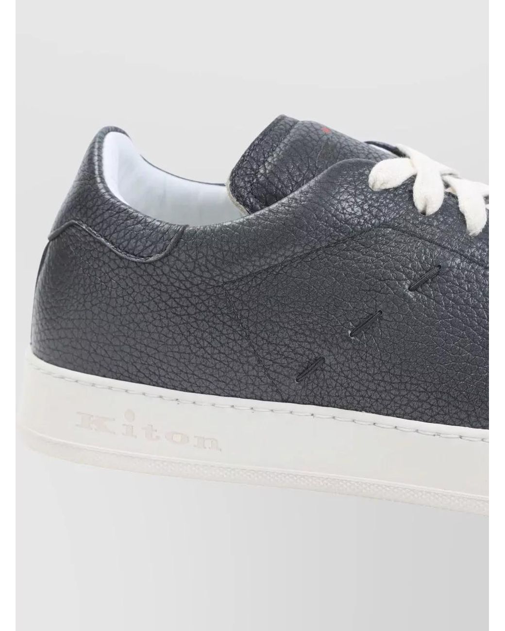 Kiton Metallic Leather Low-Top Sneakers for men