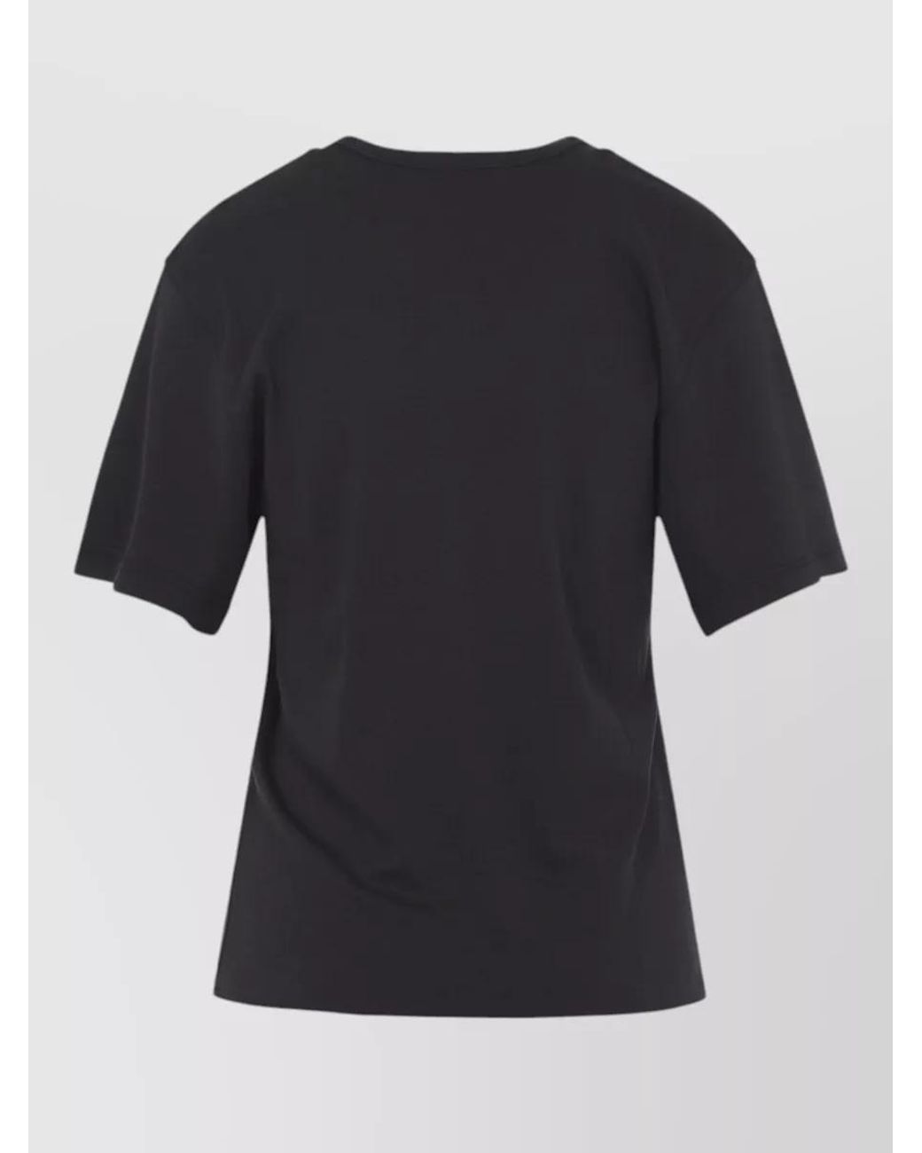 Lemaire Black Cotton Ribbed Short-Sleeve T-Shirt