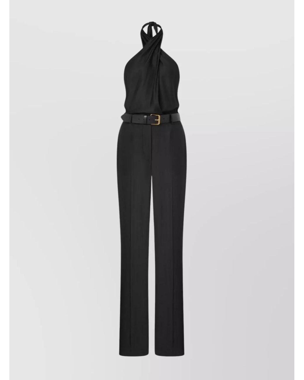 Moschino White Halterneck Knee-Length Jumpsuit