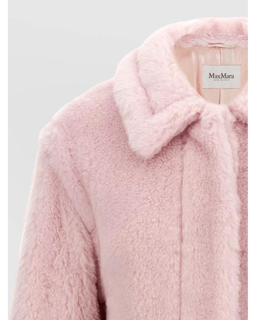 Max Mara Pink Silk Blend Single Breasted Short Coat
