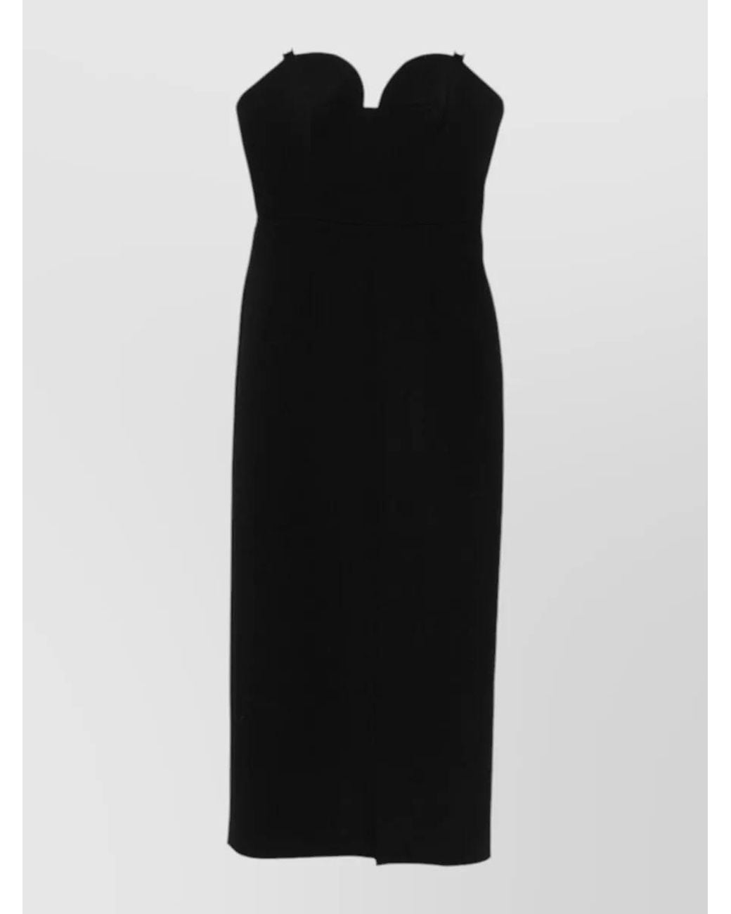 Givenchy Black Wool Knee-Length Midi Dress