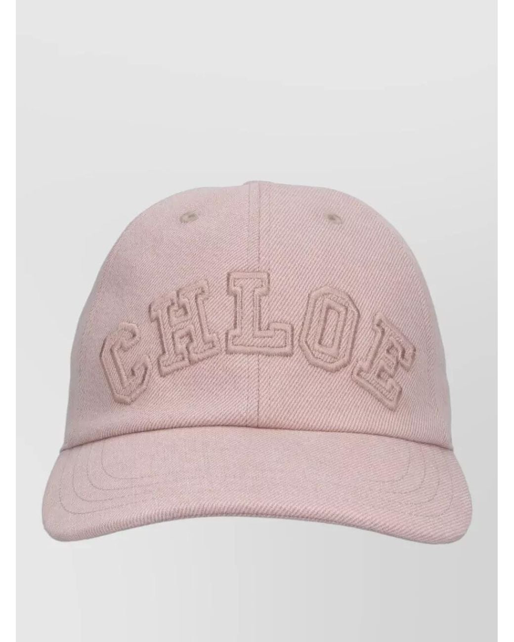 Chloé Pink Cotton Logo Baseball Cap