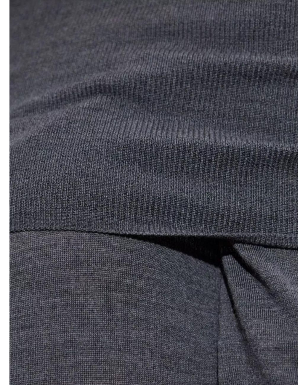 Stella McCartney Blue Virgin Wool Off-Shoulder Turtleneck Jumper