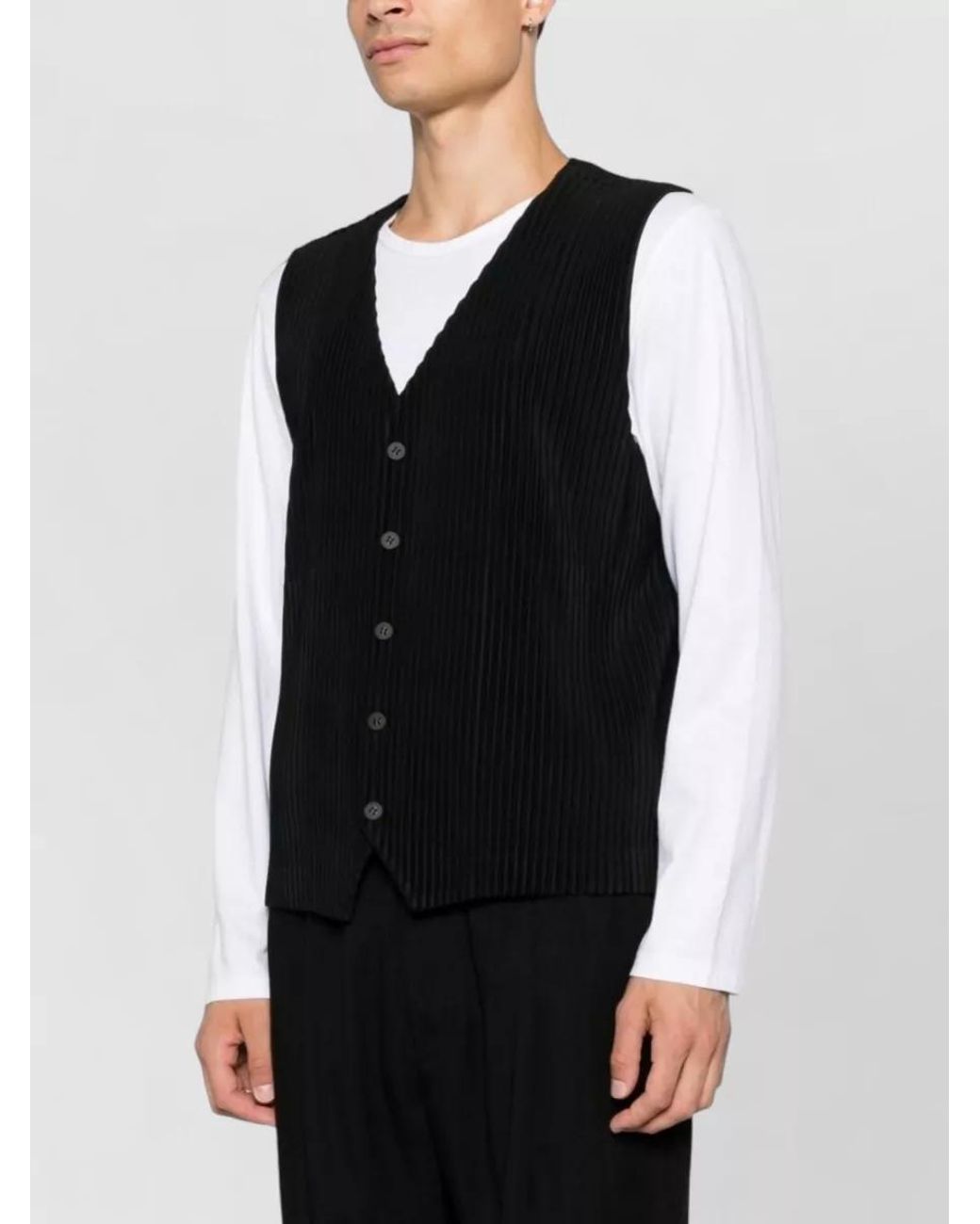 Homme Plissé Issey Miyake Black Vest for men