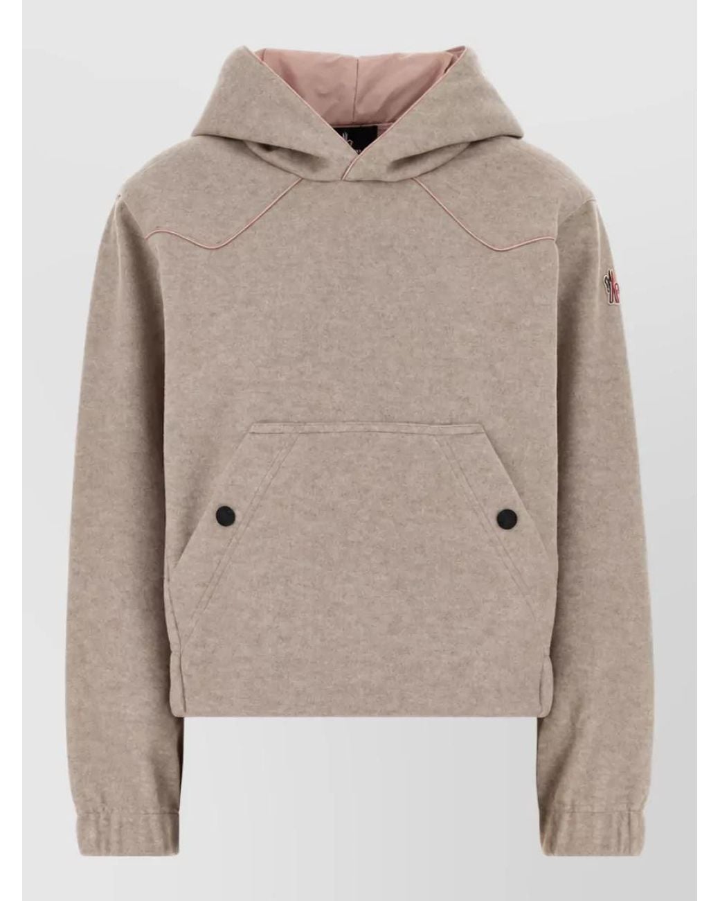 Moncler Natural Flannel Sweatshirt Jacket