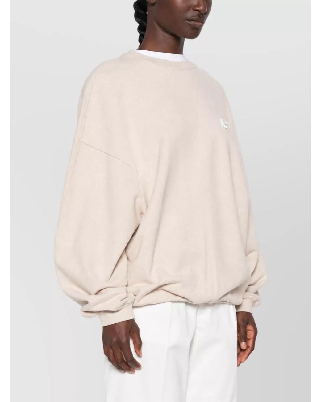Jacquemus Natural Cotton Oversized Crewneck Sweatshirt for men