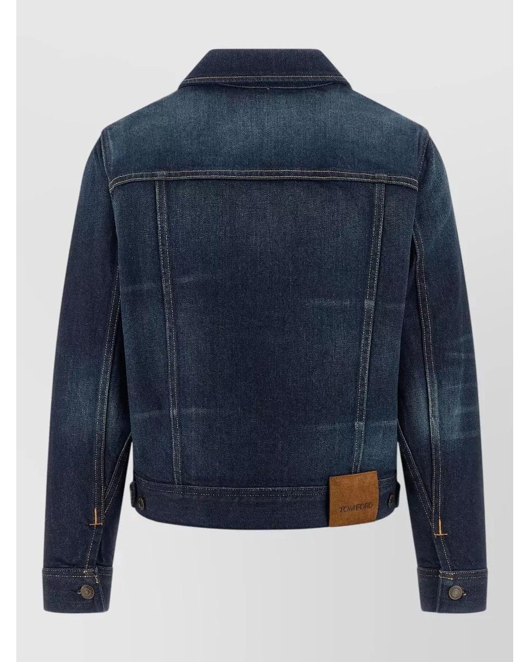 Tom Ford Blue Denim Cropped Jacket