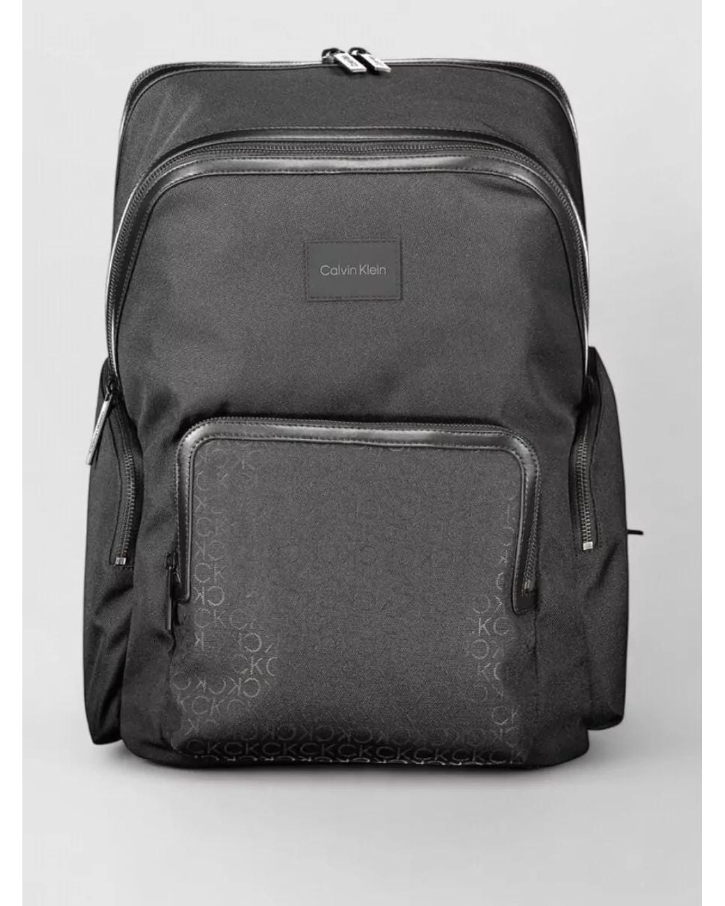 Calvin Klein Gray Monogram Backpack for men