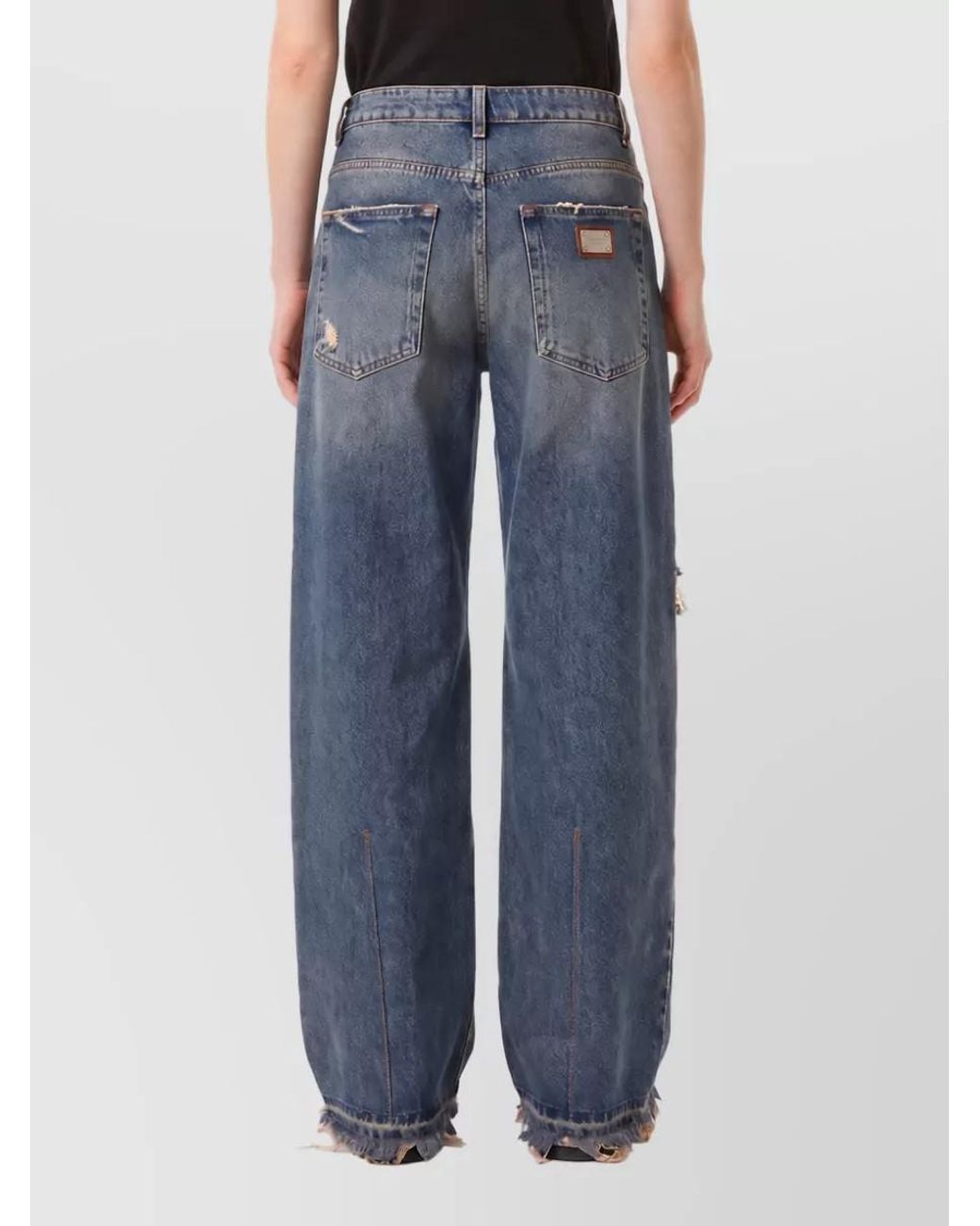 Dolce & Gabbana Blue Low-Rise Straight-Leg Denim Jeans