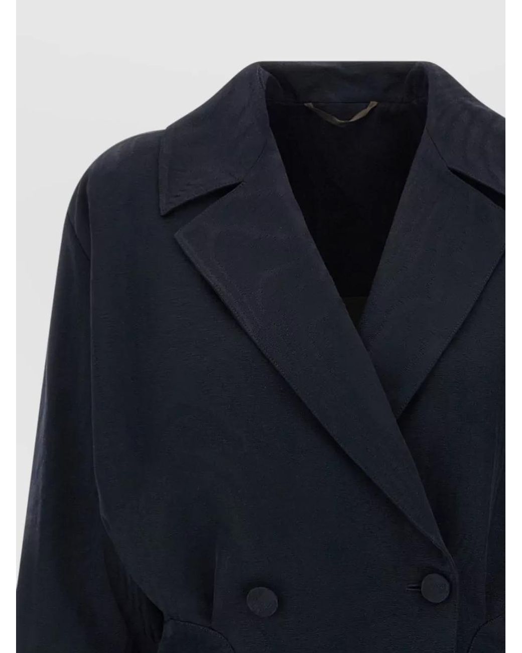 Blazé Milano Blue Ribbed Double-Breasted Blazer