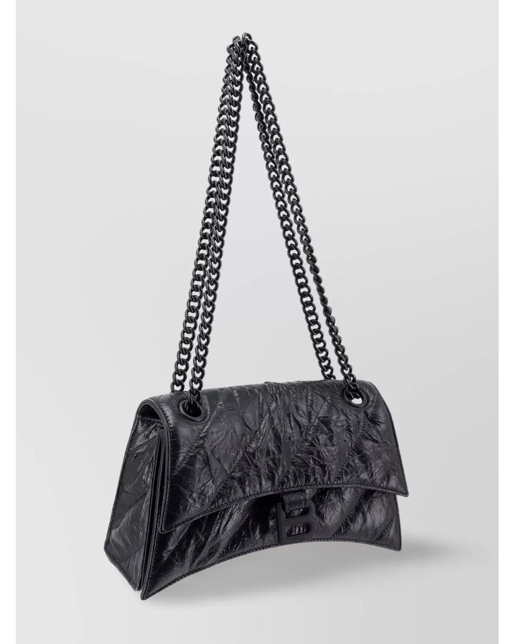 Balenciaga White Crush Chain S Quilted Leather Shoulder Bag