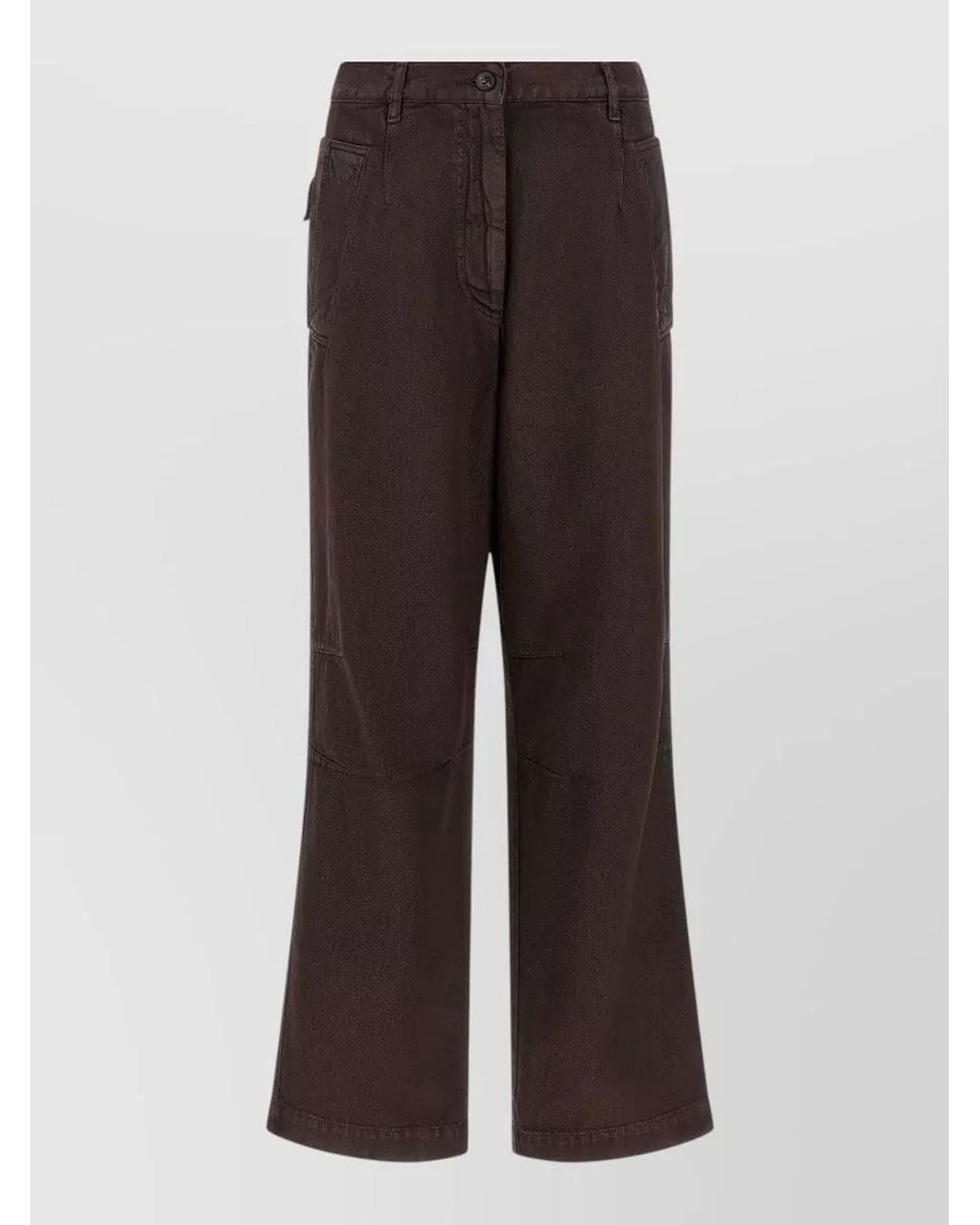 Dries Van Noten Brown Denim Wide-Leg Jeans