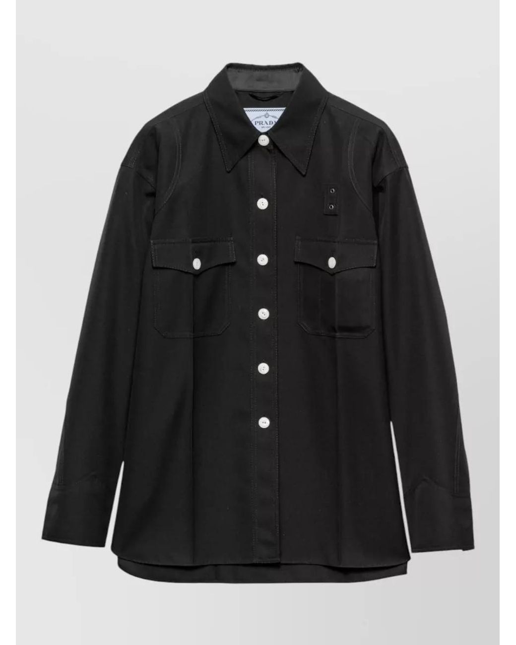Prada Black Long-Sleeve Fitted Jacket