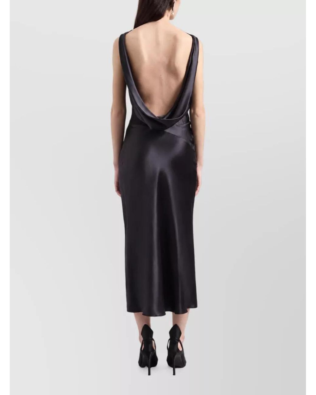 Nina Ricci Blue Silk Knee-Length Midi Dress