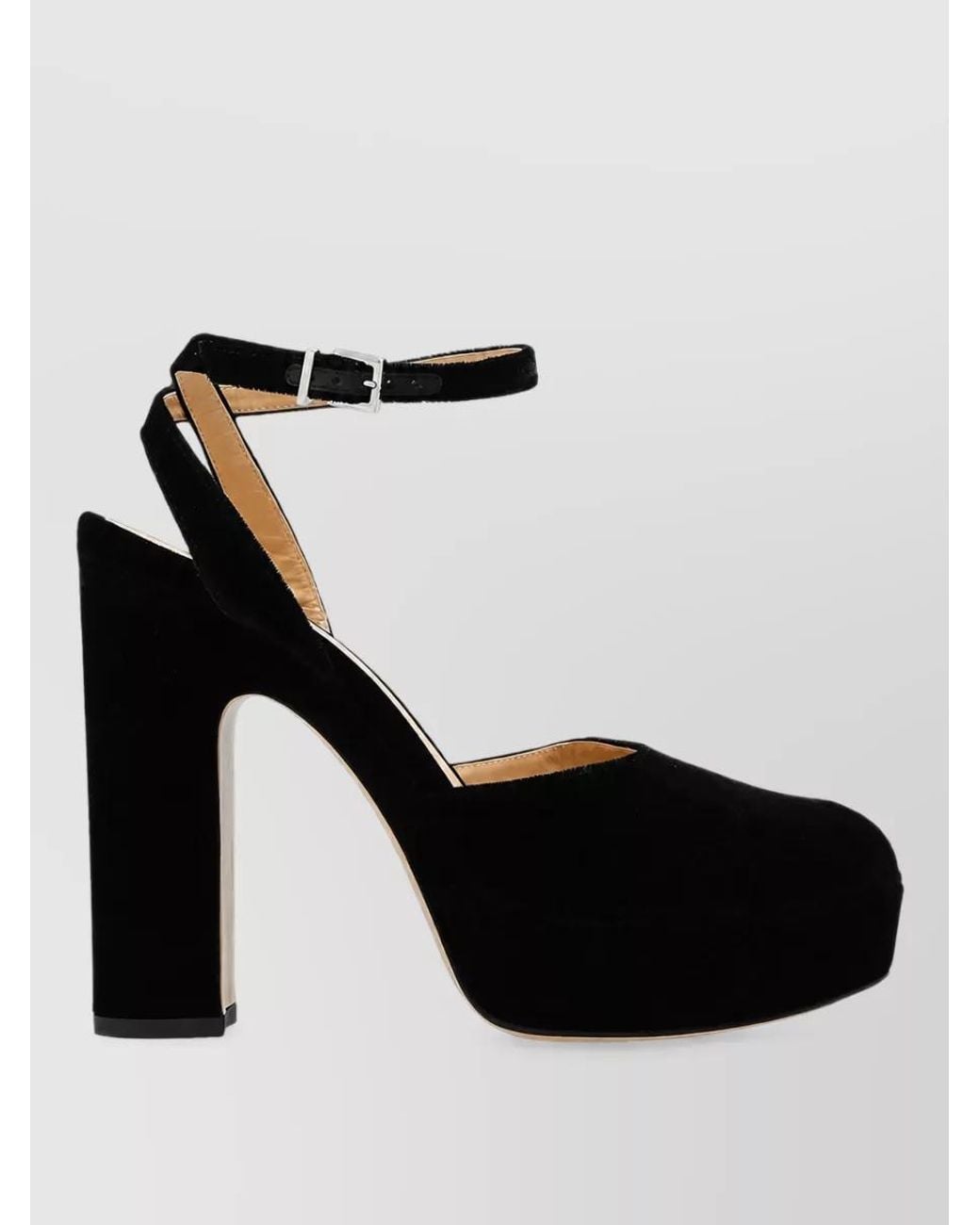 Fendi Black Velvet Platform Sandals