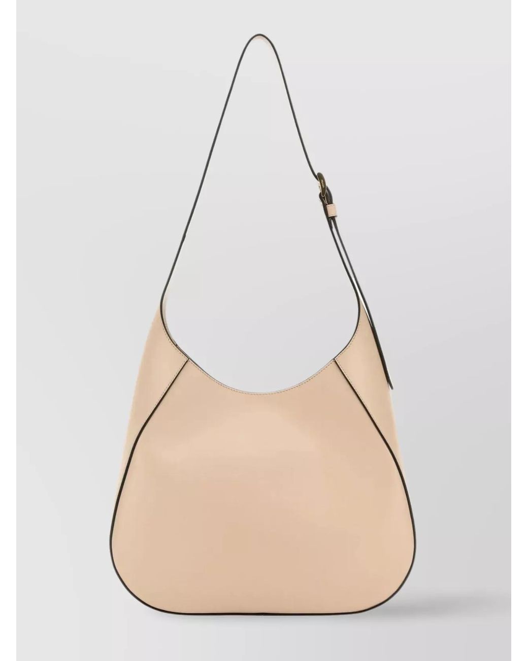 Prada Natural Triangle Leather Shoulder Bag