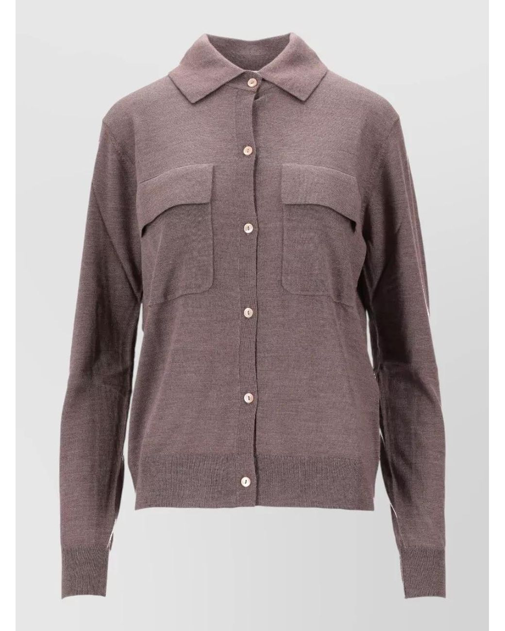 P.A.R.O.S.H. Purple Cashmere Wool Silk Cardigan