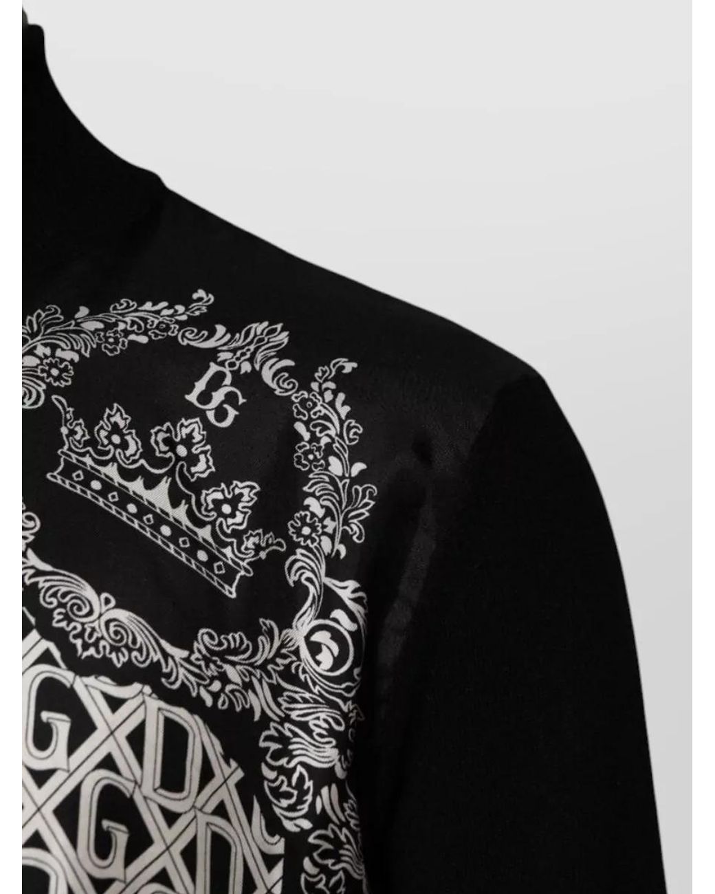 Dolce & Gabbana Black Cashmere Silk Bandana Print Zip Up Bomber Jacket for men