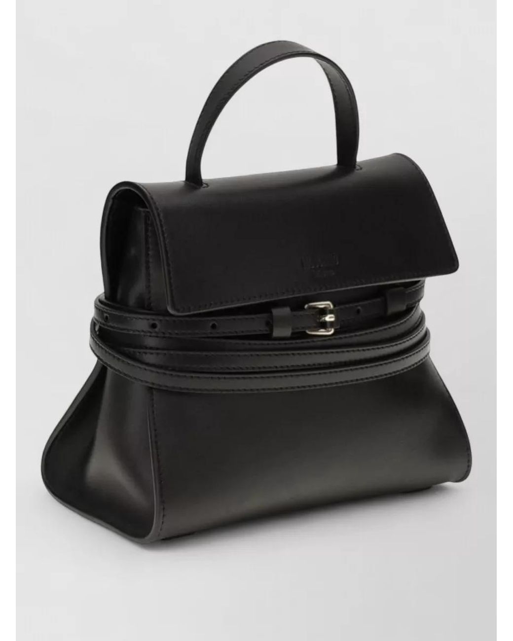 Moschino Black Calf Leather Tote Bag