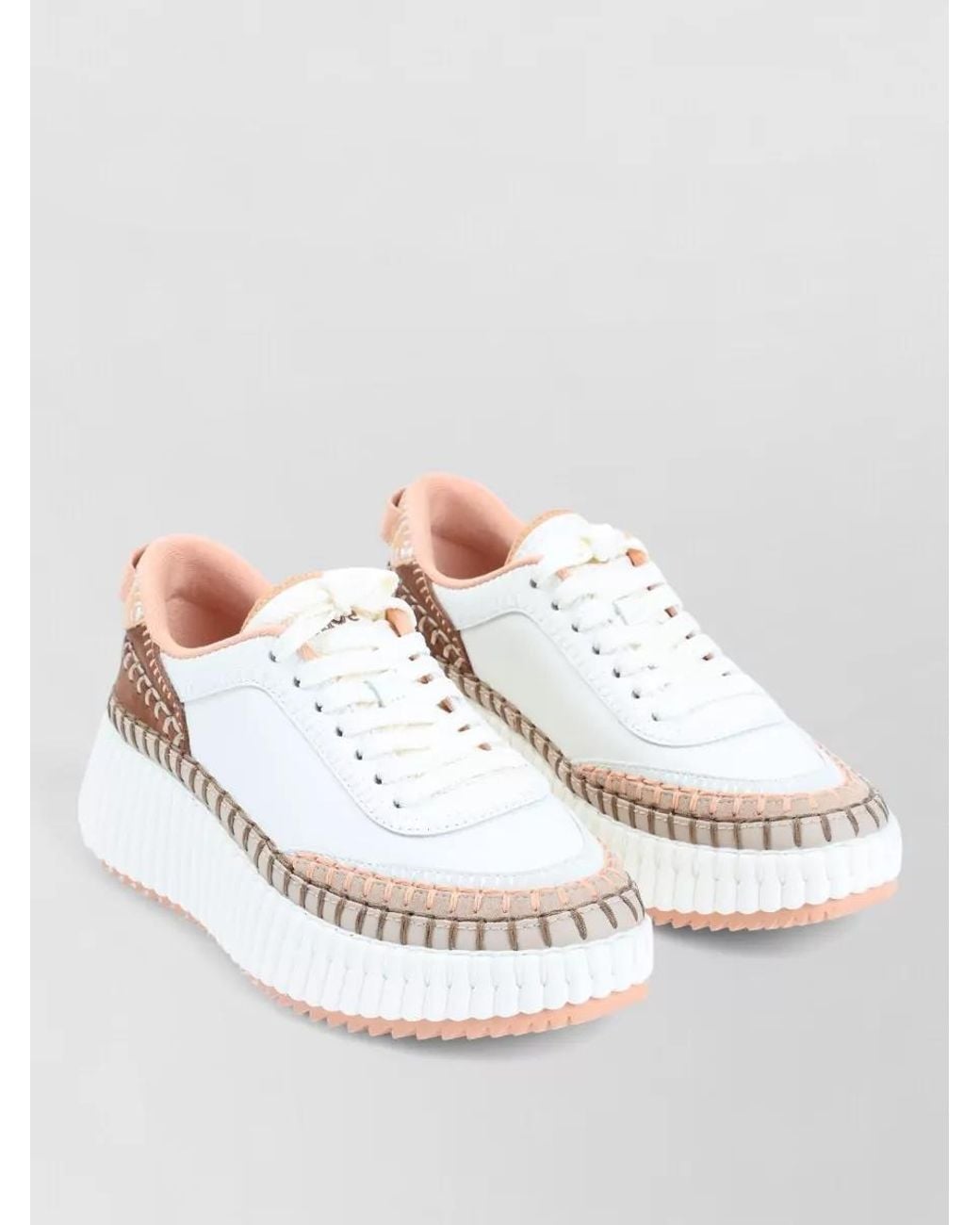 Chloé White Nama Low-Top Sneakers