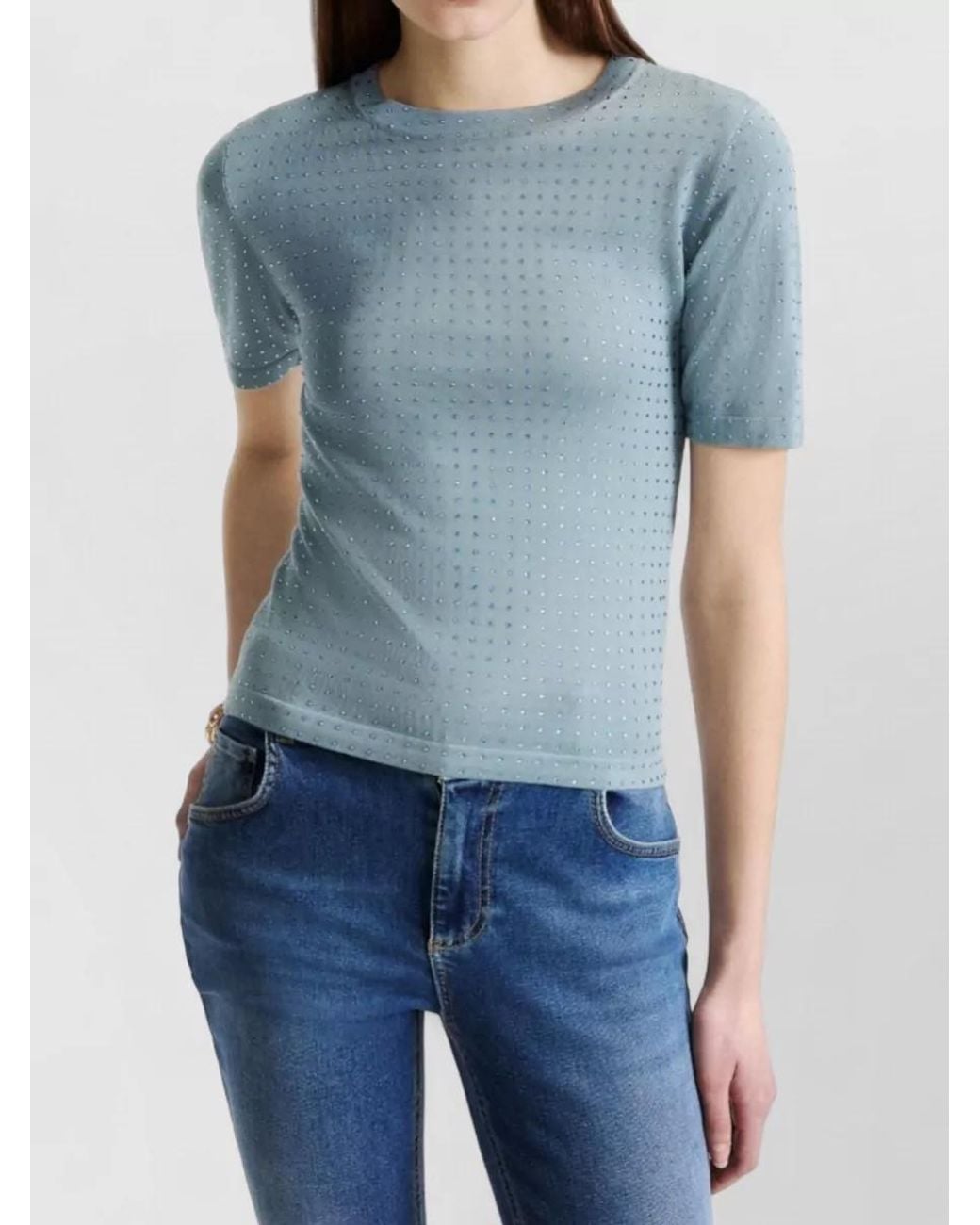 Marella Blue Cotton T-Shirt