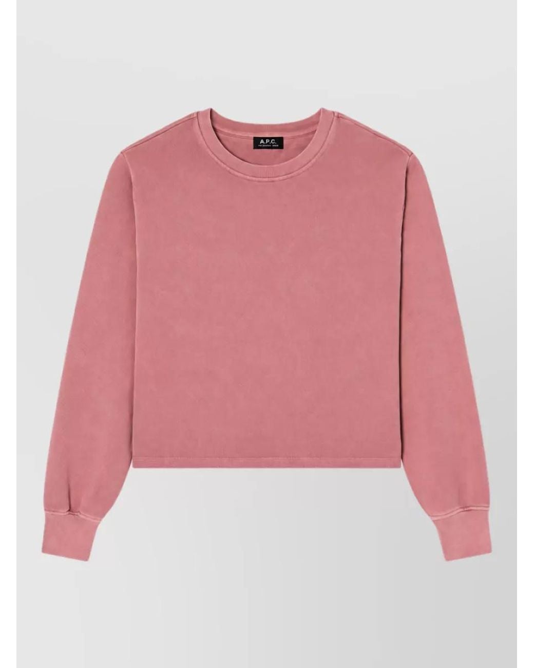 A.P.C. Pink Organic Cotton Crewneck Sweatshirt