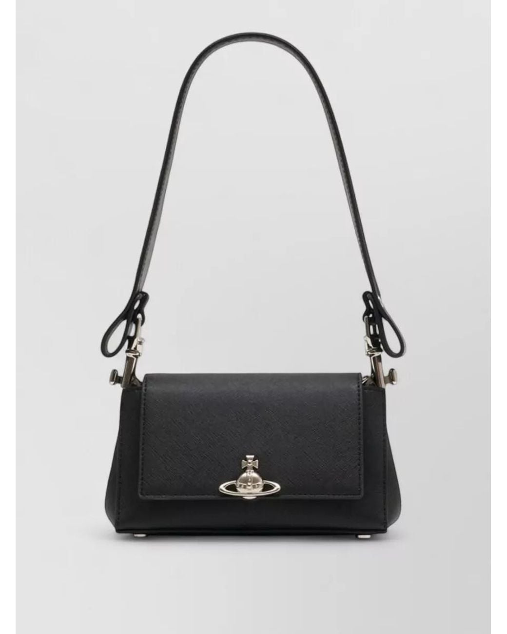 Vivienne Westwood Black Hazel Small Leather Shoulder Bag