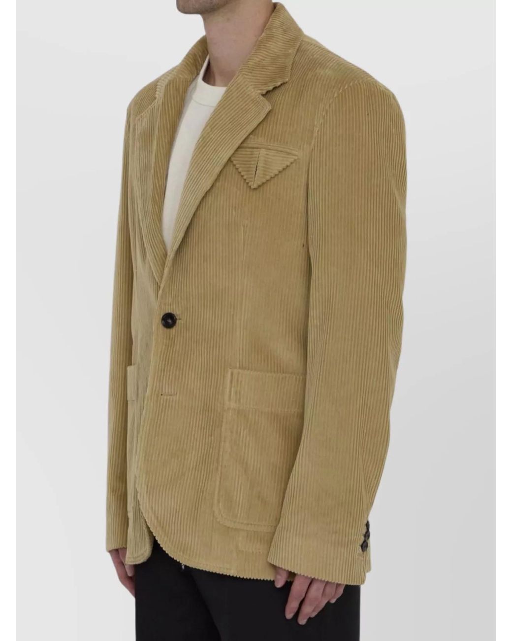 Bottega Veneta Green Elegant Corduroy Jacket for men