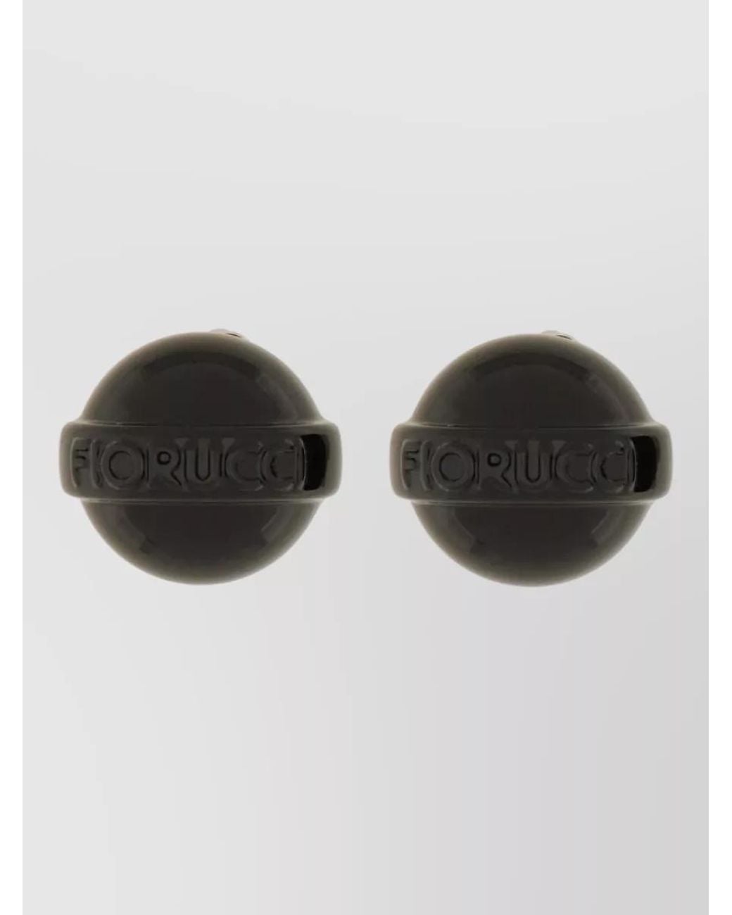 Fiorucci Brown Resin Mini Drop Earrings