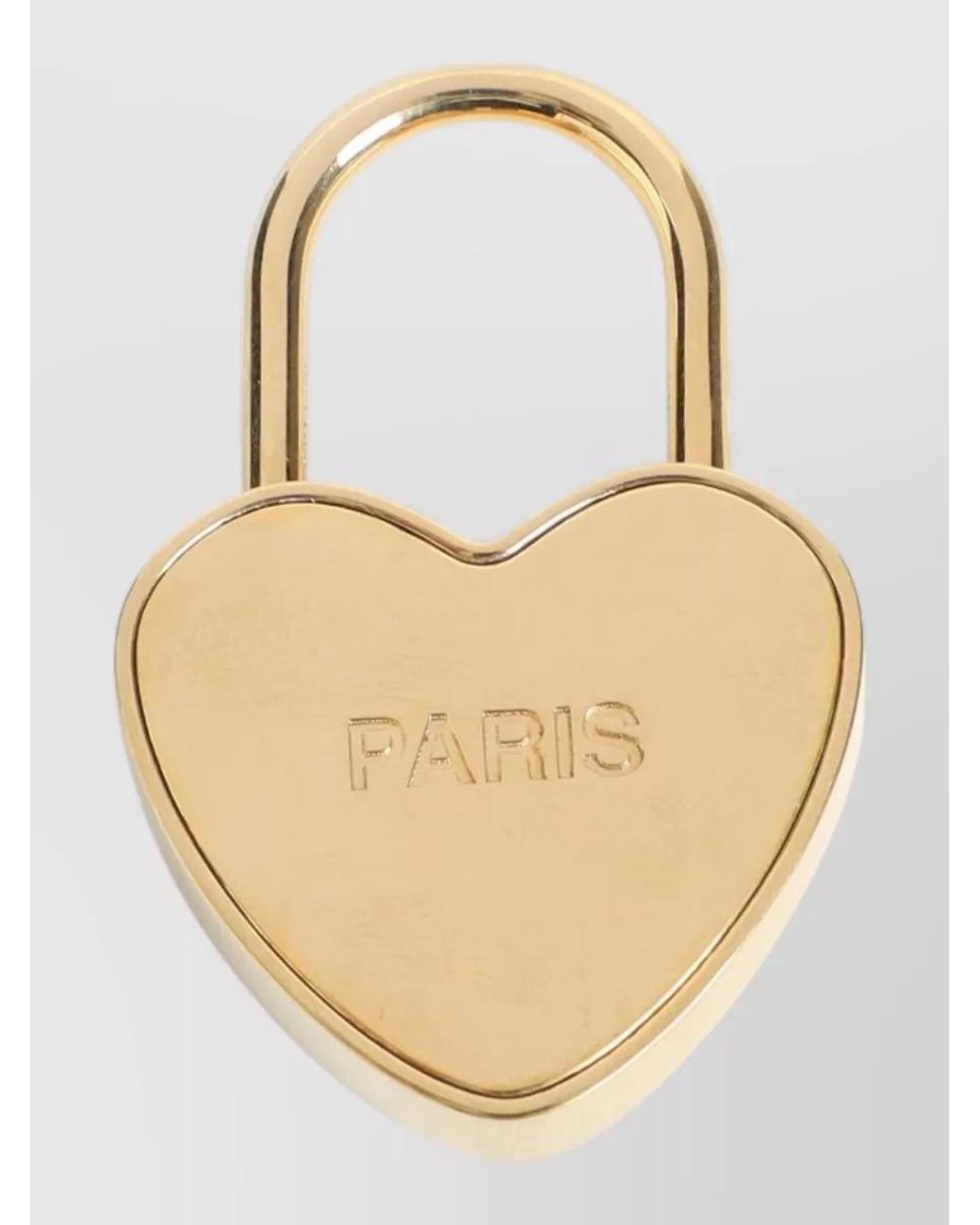 Céline Natural Brass Padlock Necklace