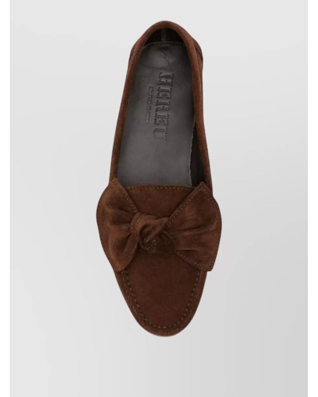 Hereu Brown Suede Leather Loafers