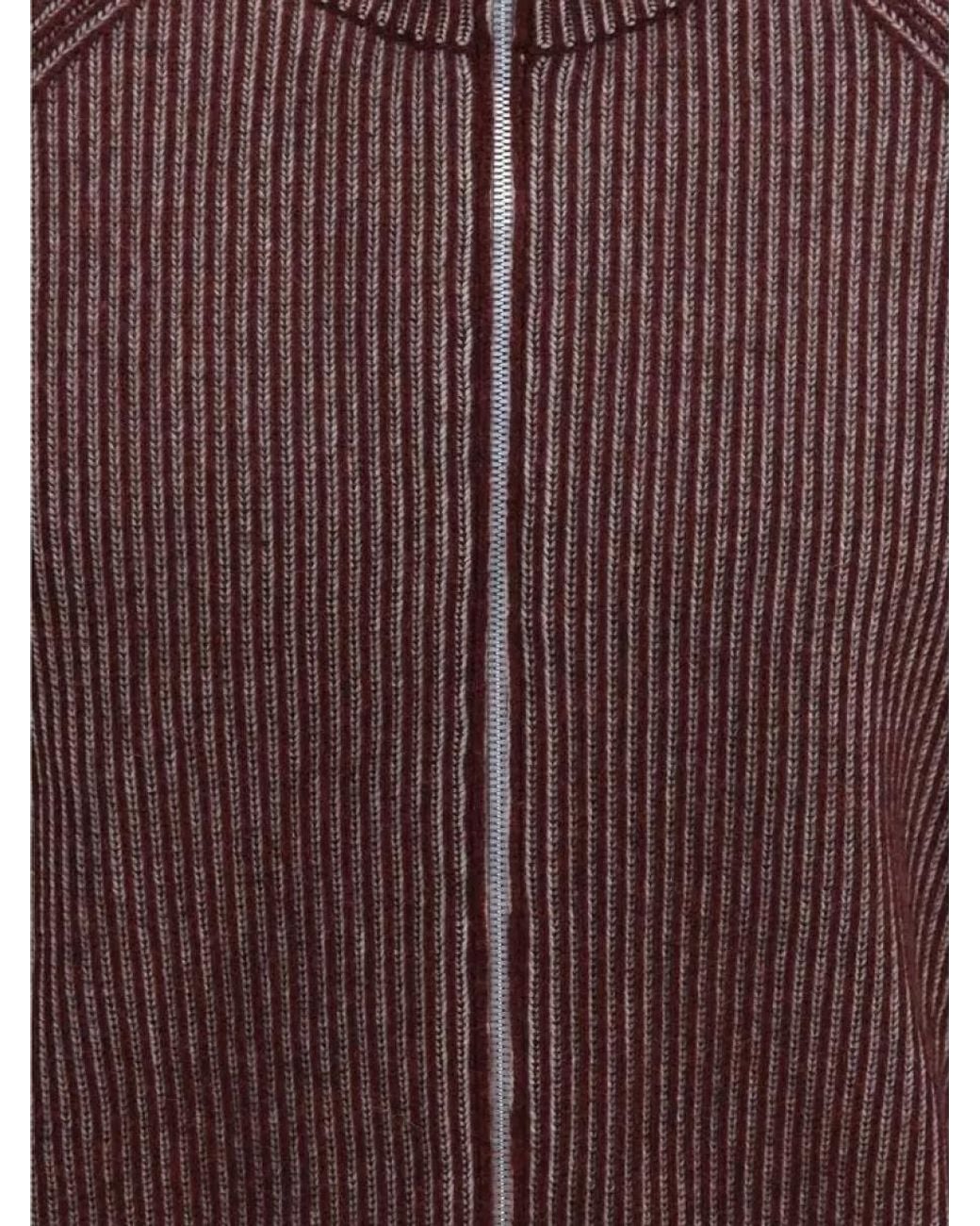 Brunello Cucinelli Purple Cashmere Cardigan for men