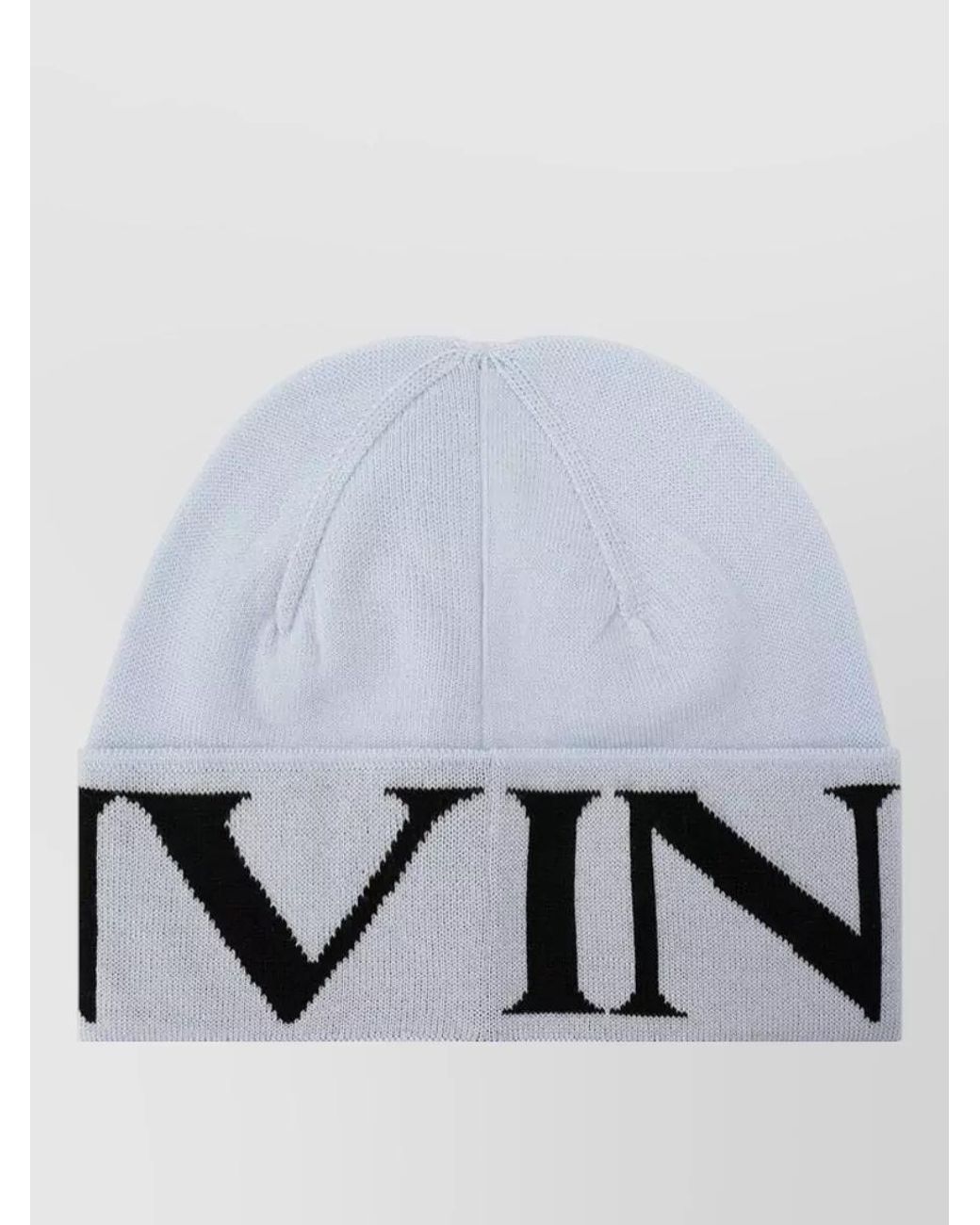 Lanvin White Virgin Wool Beanie