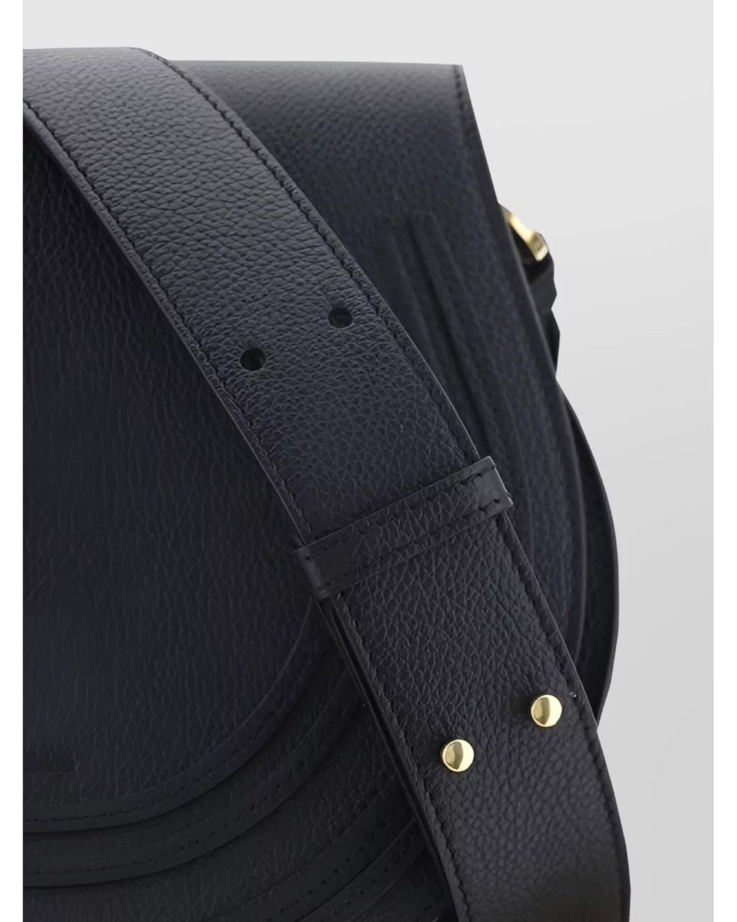 Chloé Blue Marcie Leather Saddle Shoulder Bag