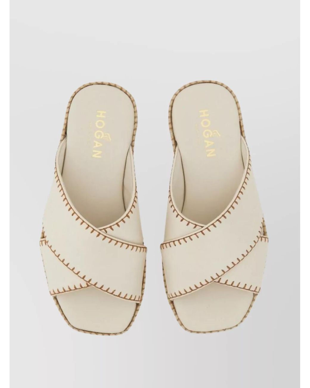 Hogan Multicolor Shearling Leather Sandals