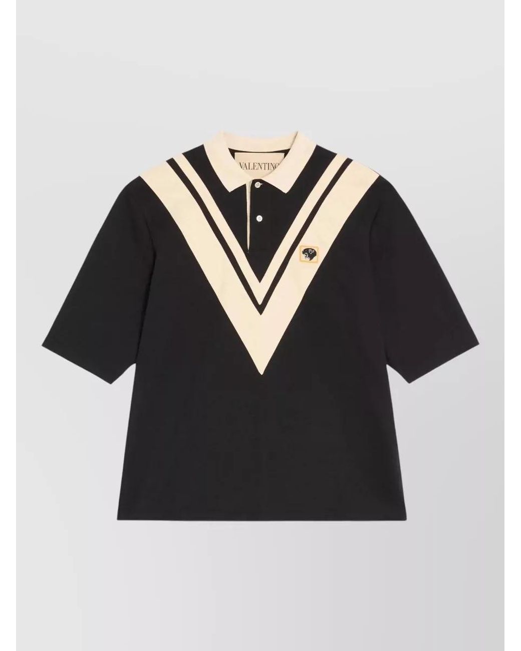 Valentino Black Cotton Polo Shirt for men