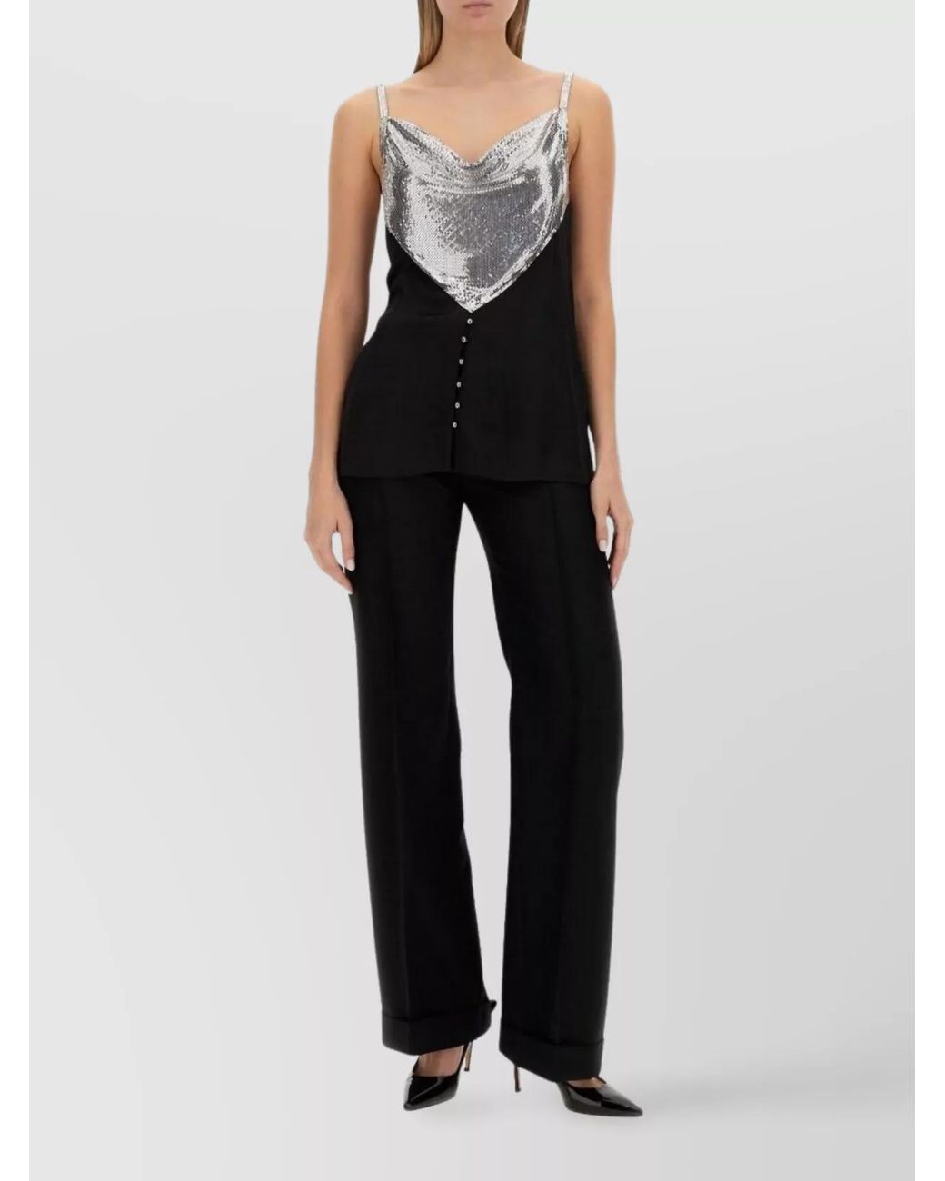 Rabanne Black Slim-Fit Top