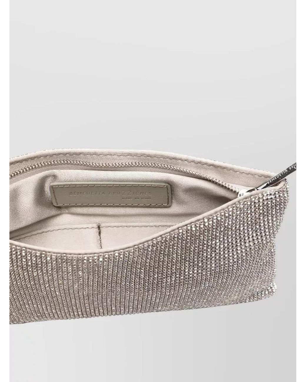 Benedetta Bruzziches Gray Aluminium Clutch Bag