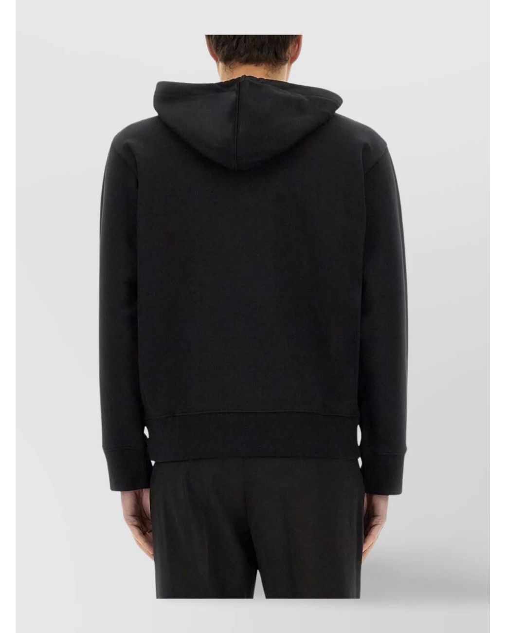 Courreges Black Cotton Hoodie for men