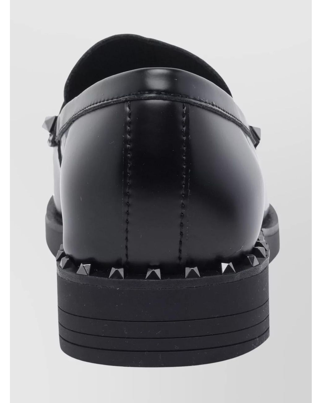 Ash Black Leather Studded Loafers