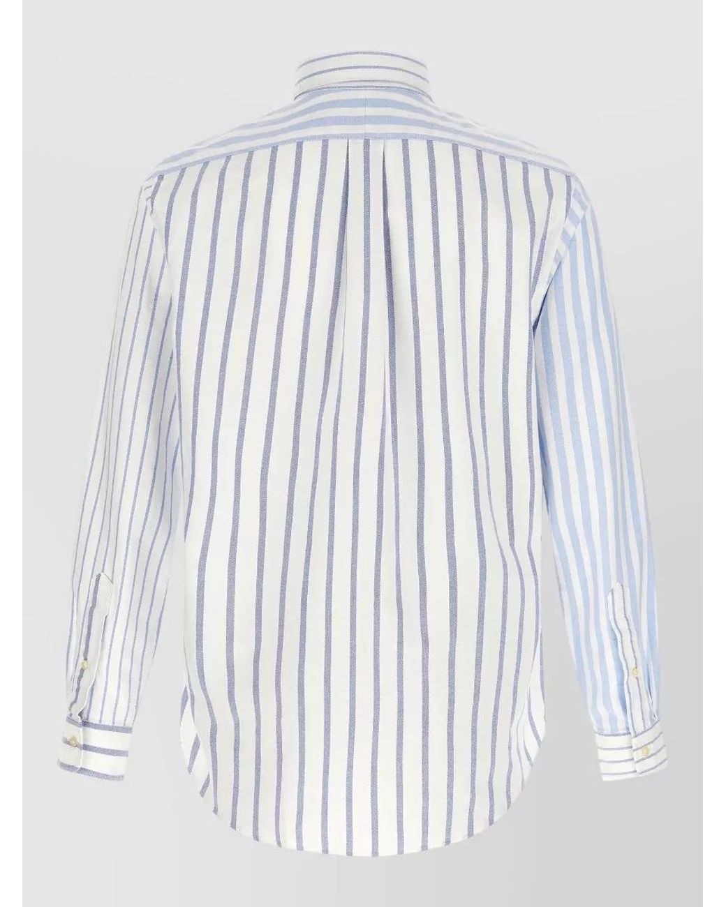 Polo Ralph Lauren White Striped Patchwork Cotton Shirt for men