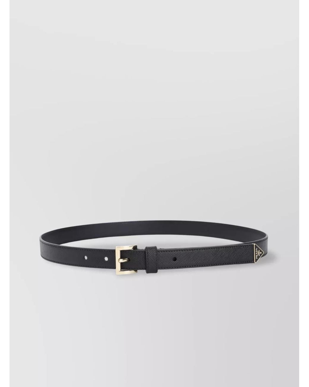Prada White Saffiano Leather Belt