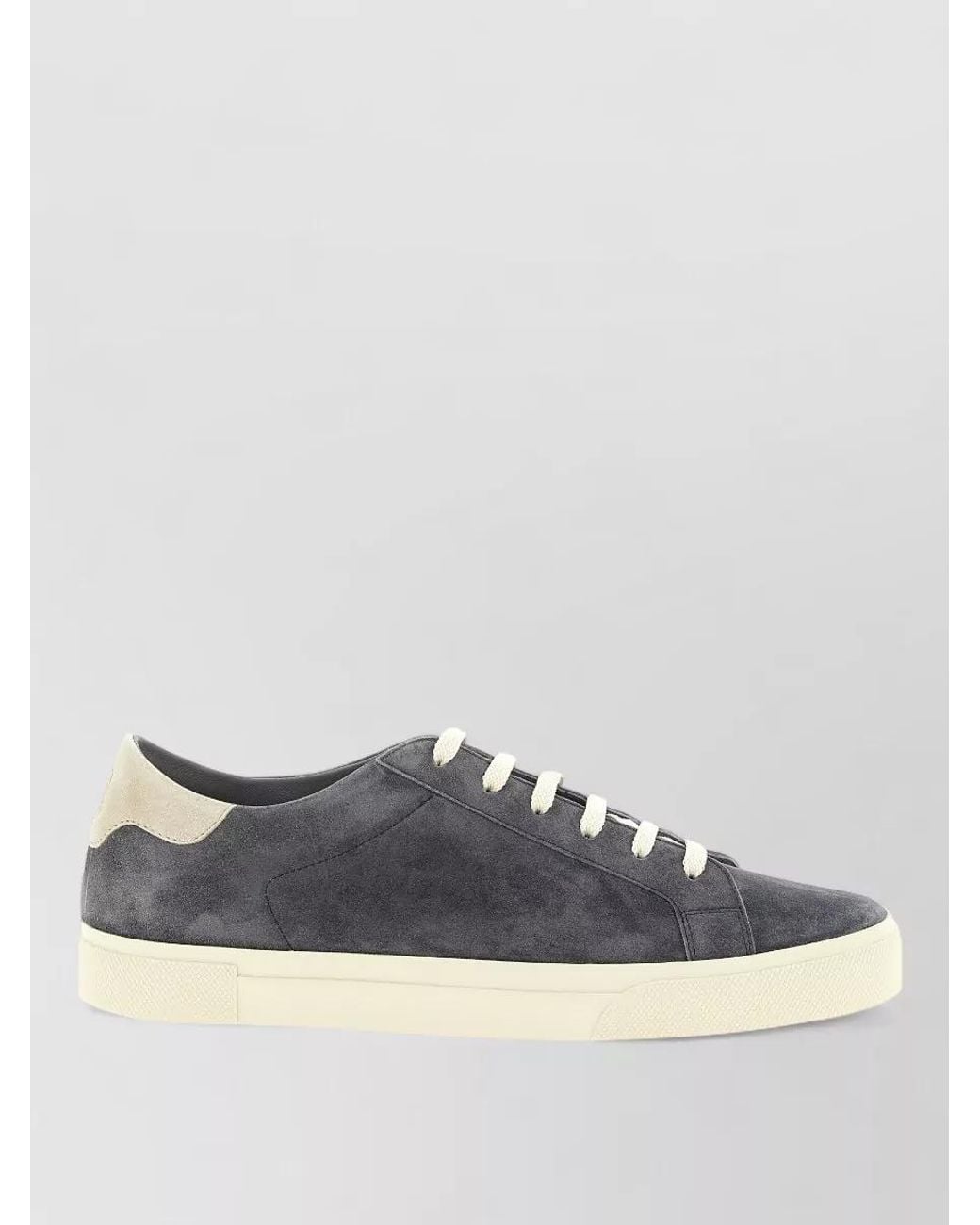 Brunello Cucinelli Blue Suede Low-Top Sneakers for men