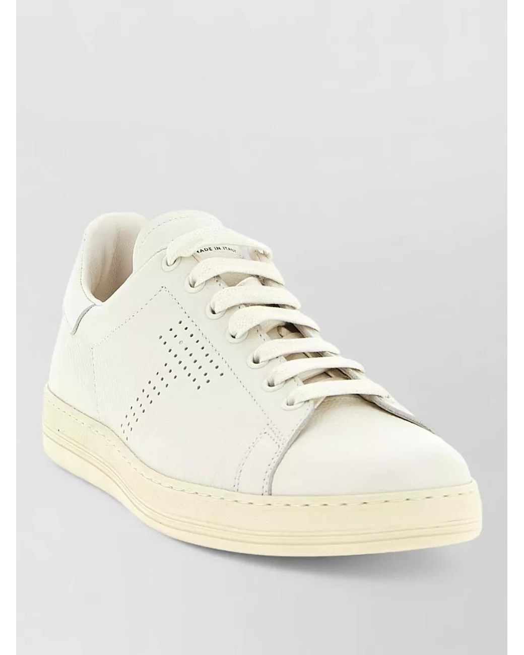 Tom Ford Natural Leather Low-Top Sneakers for men
